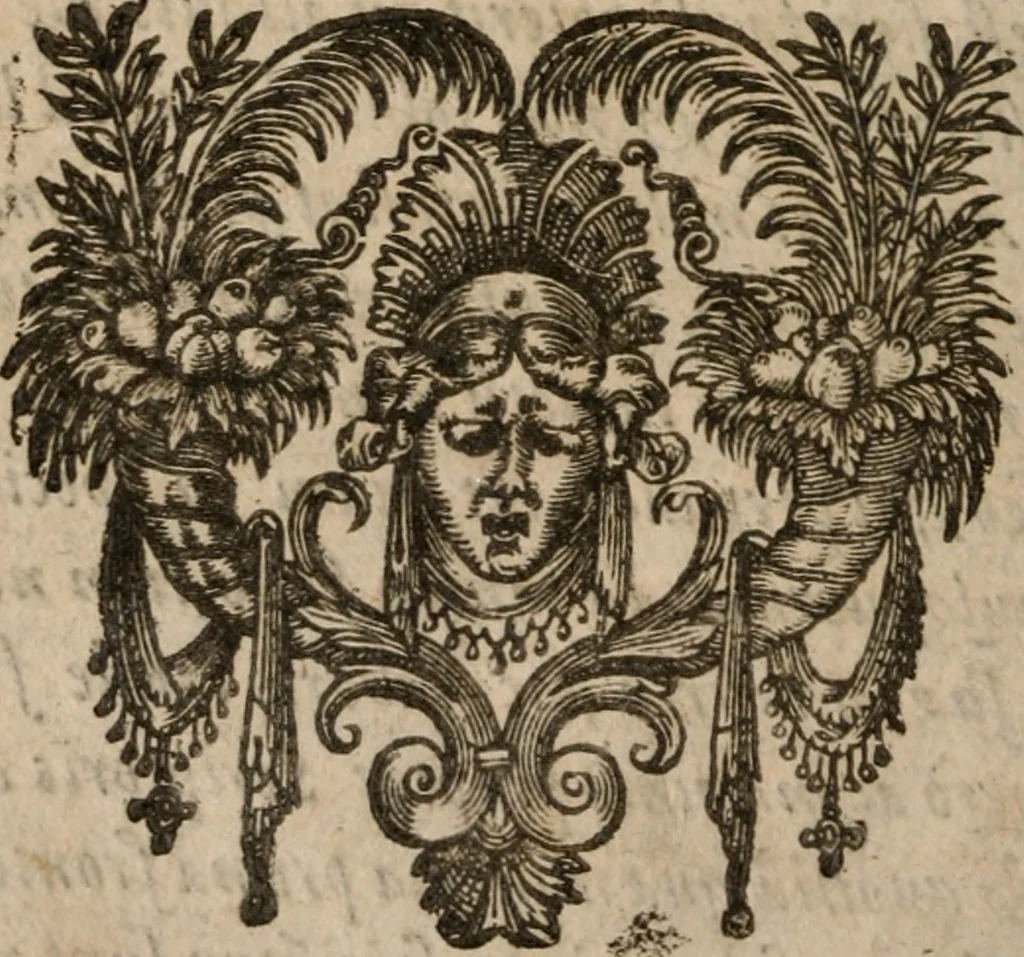 An illustration from Illustrium scriptorum religionis Societatis Iesu catalogus, 1609, leaf 11