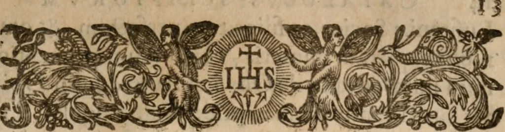 An illustration from Illustrium scriptorum religionis Societatis Iesu catalogus, 1609, leaf 16
