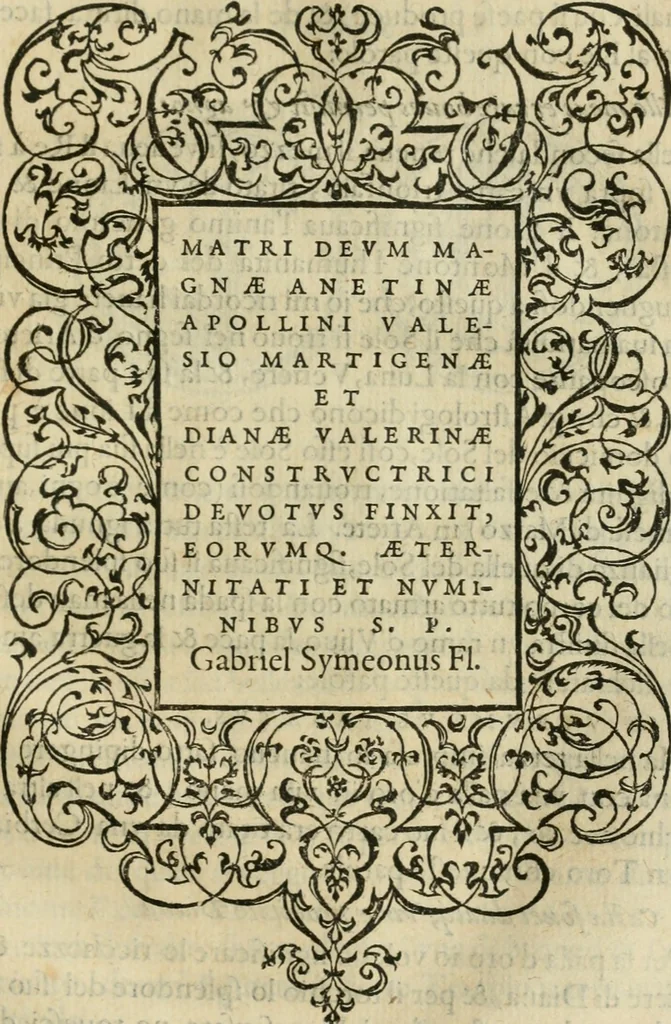 An illustration from Illvstratione de gli epitaffi et medaglie antiche, 1558, leaf 124