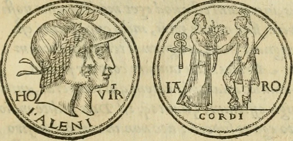 An illustration from Illvstratione de gli epitaffi et medaglie antiche, 1558, leaf 134
