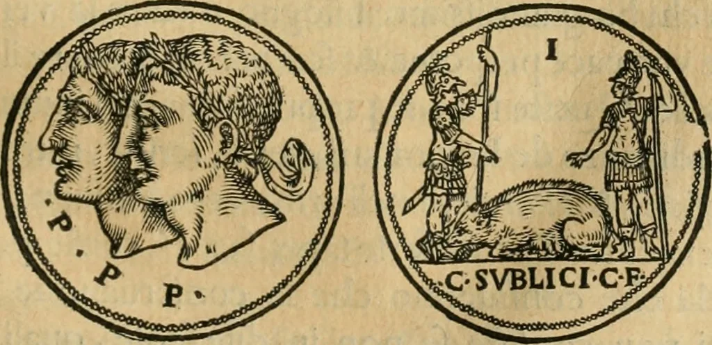 An illustration from Illvstratione de gli epitaffi et medaglie antiche, 1558, leaf 140