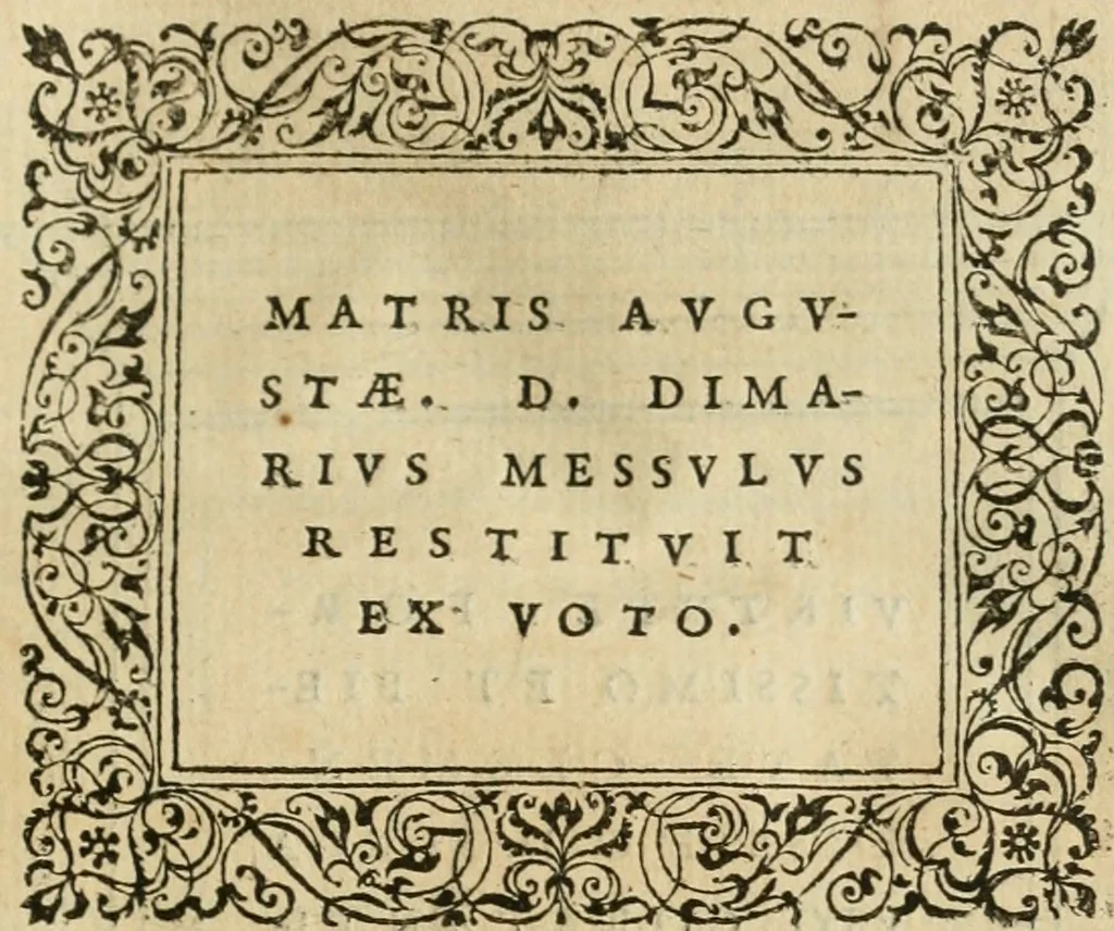 An illustration from Illvstratione de gli epitaffi et medaglie antiche, 1558, leaf 30