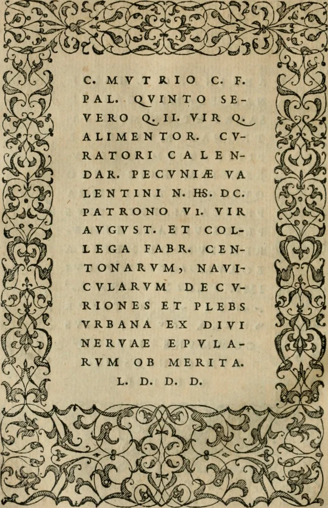 An illustration from Illvstratione de gli epitaffi et medaglie antiche, 1558, leaf 87