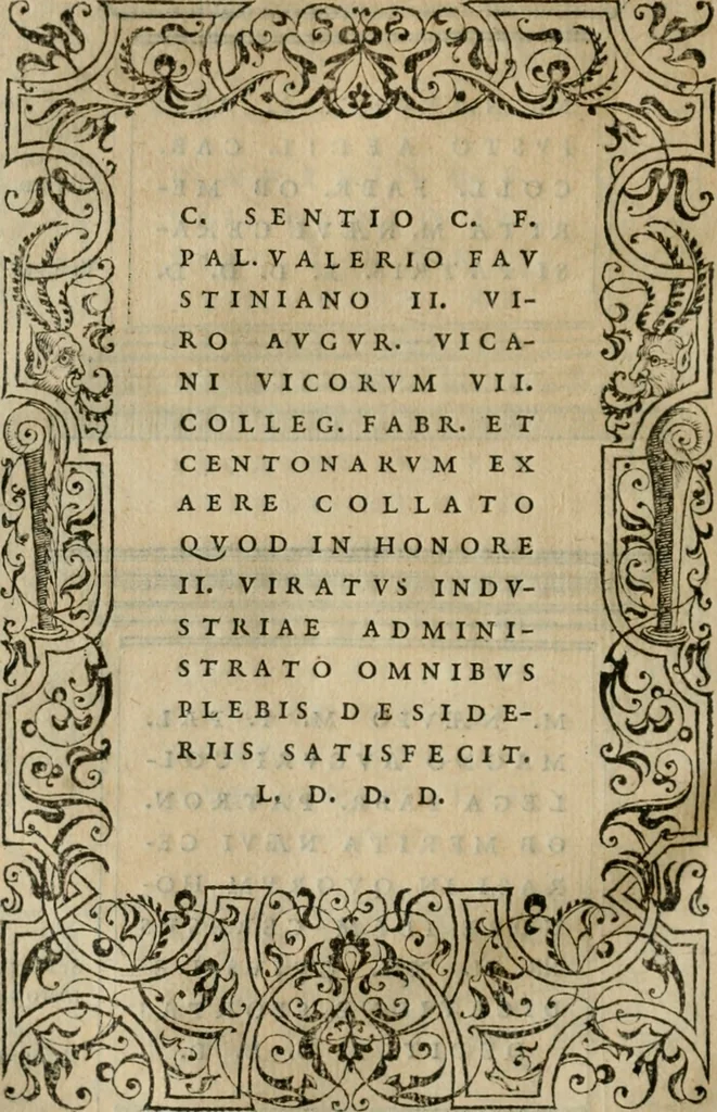 An illustration from Illvstratione de gli epitaffi et medaglie antiche, 1558, leaf 89