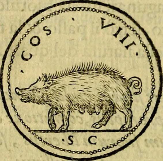 An illustration from Illvstratione de gli epitaffi et medaglie antiche, 1558, leaf 111