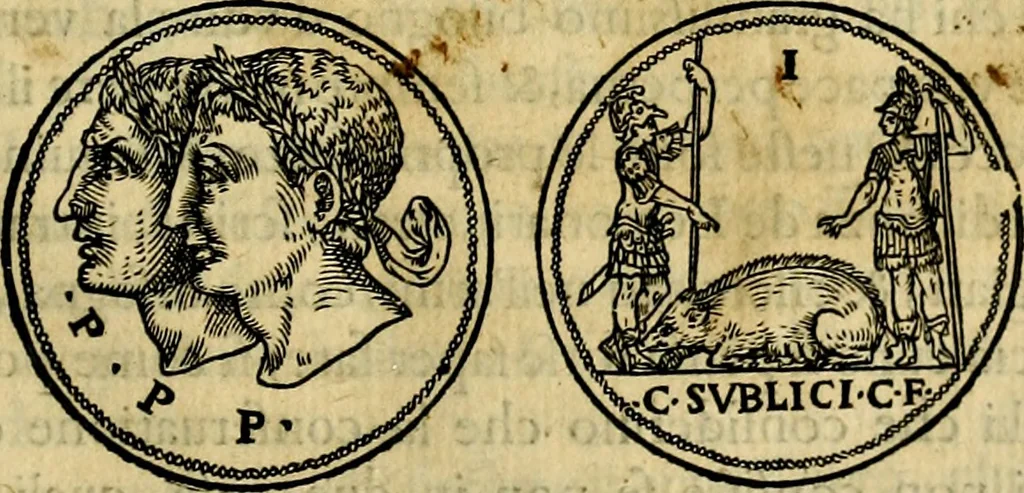 An illustration from Illvstratione de gli epitaffi et medaglie antiche, 1558, leaf 140