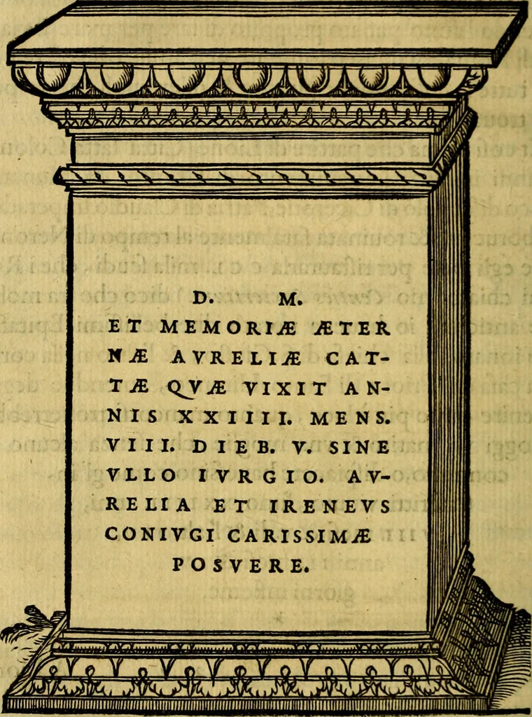 An illustration from Illvstratione de gli epitaffi et medaglie antiche, 1558, leaf 23