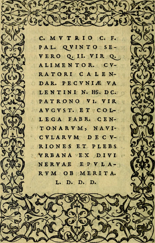 An illustration from Illvstratione de gli epitaffi et medaglie antiche, 1558, leaf 87