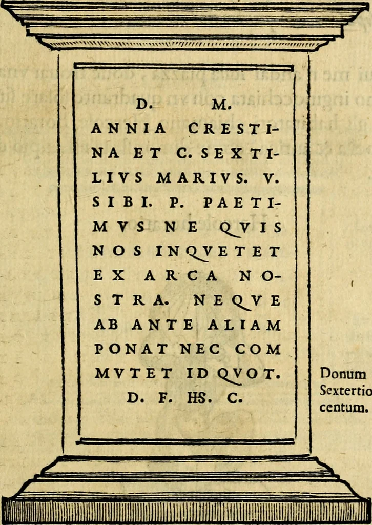 An illustration from Illvstratione de gli epitaffi et medaglie antiche, 1558, leaf 98