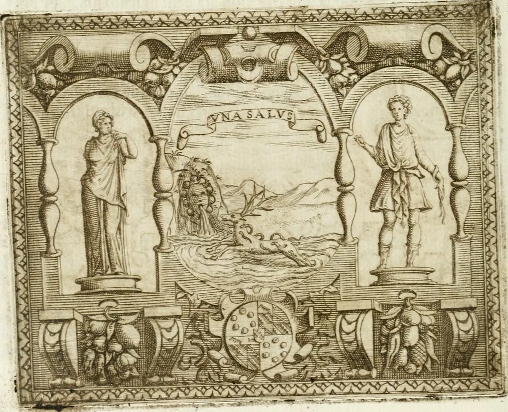 An illustration from Le imprese illvstri : con espositioni et discorsi, 1572, leaf 107