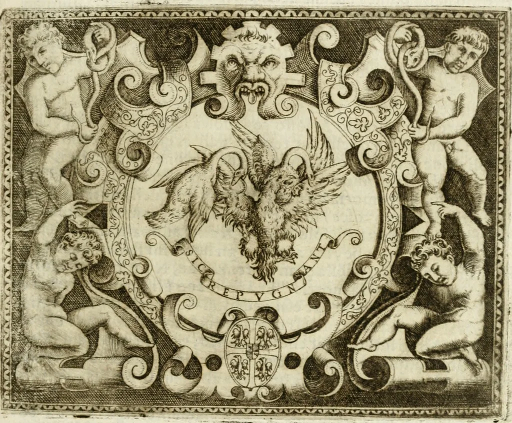 An illustration from Le imprese illvstri : con espositioni et discorsi, 1572, leaf 126