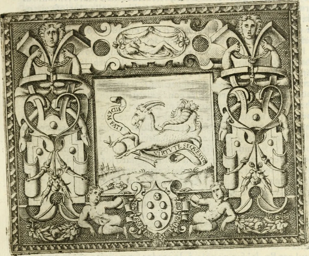 An illustration from Le imprese illvstri : con espositioni et discorsi, 1572, leaf 240