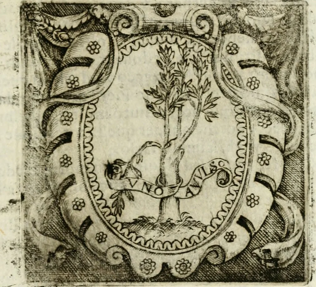 An illustration from Le imprese illvstri : con espositioni et discorsi, 1572, leaf 242