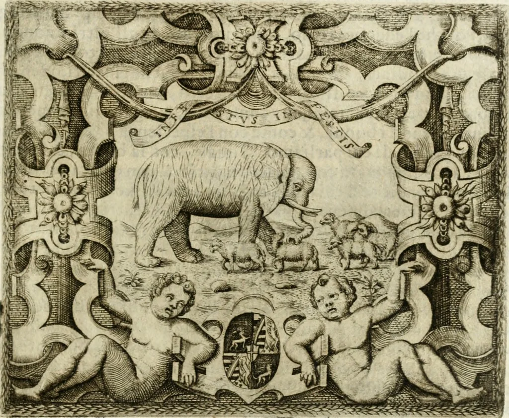 An illustration from Le imprese illvstri : con espositioni et discorsi, 1572, leaf 244