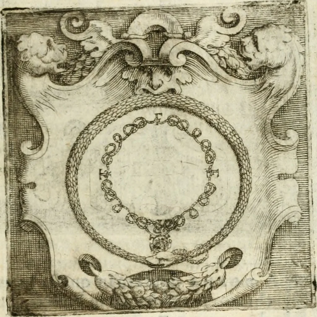 An illustration from Le imprese illvstri : con espositioni et discorsi, 1572, leaf 246