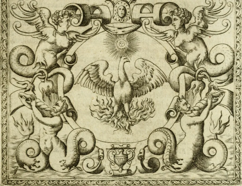 An illustration from Le imprese illvstri : con espositioni et discorsi, 1572, leaf 296