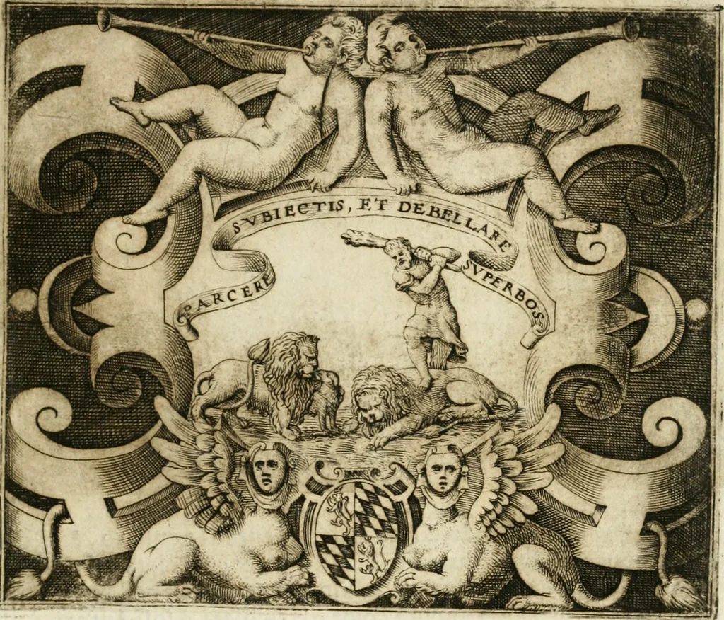 An illustration from Le imprese illvstri : con espositioni et discorsi, 1572, leaf 32