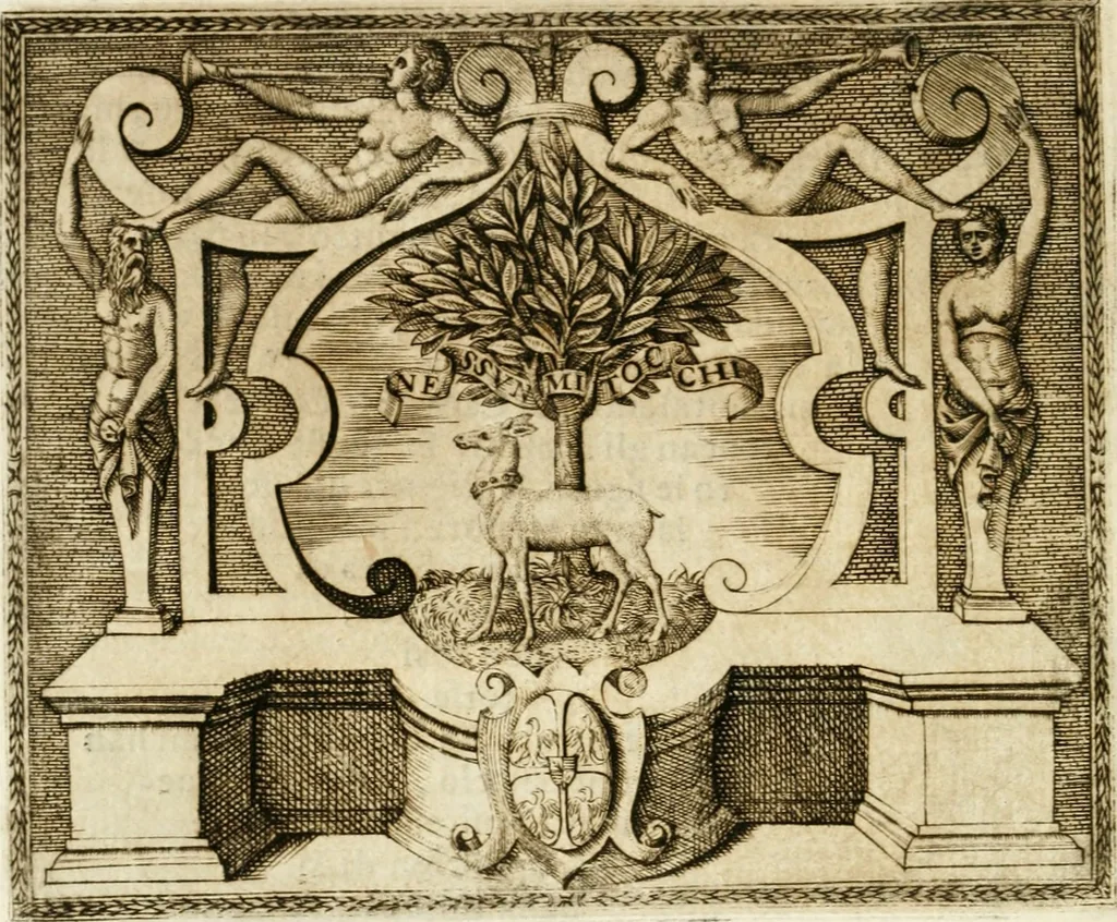 An illustration from Le imprese illvstri : con espositioni et discorsi, 1572, leaf 343