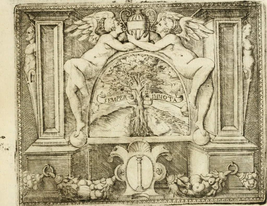 An illustration from Le imprese illvstri : con espositioni et discorsi, 1572, leaf 348