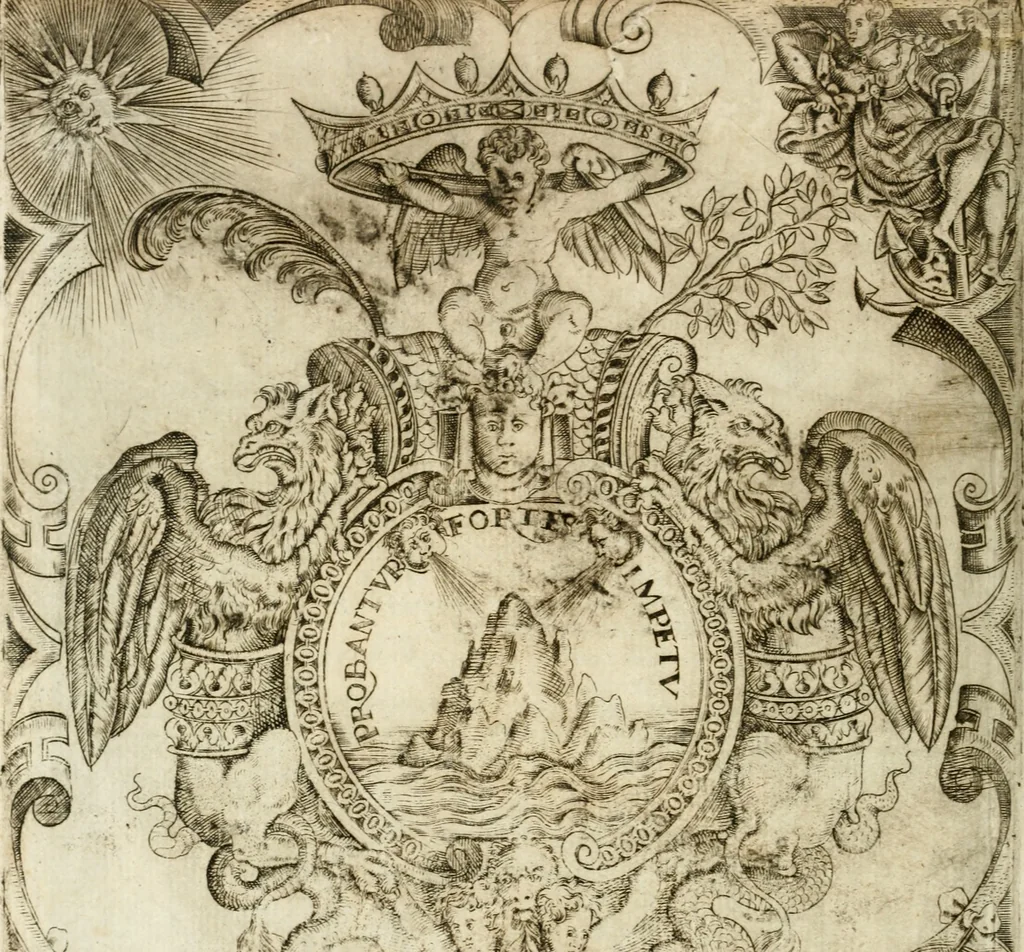An illustration from Le imprese illvstri : con espositioni et discorsi, 1572, leaf 399