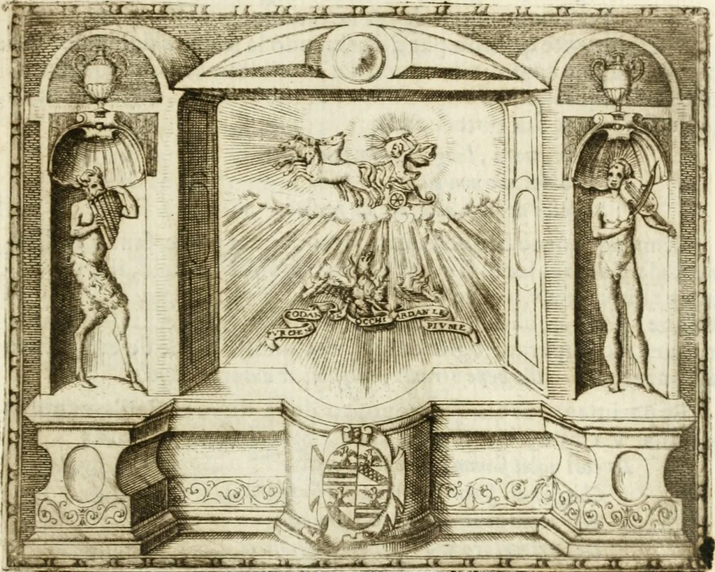 An illustration from Le imprese illvstri : con espositioni et discorsi, 1572, leaf 482