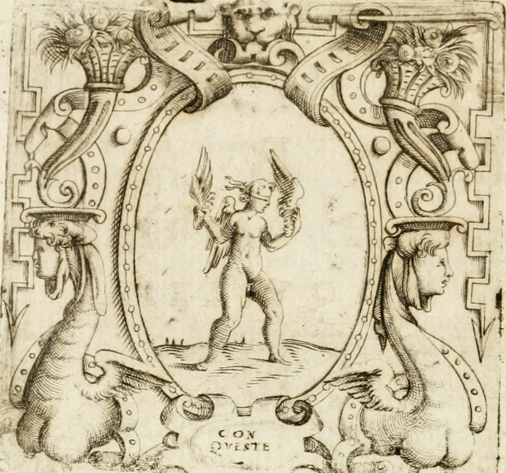 An illustration from Le imprese illvstri : con espositioni et discorsi, 1572, leaf 487