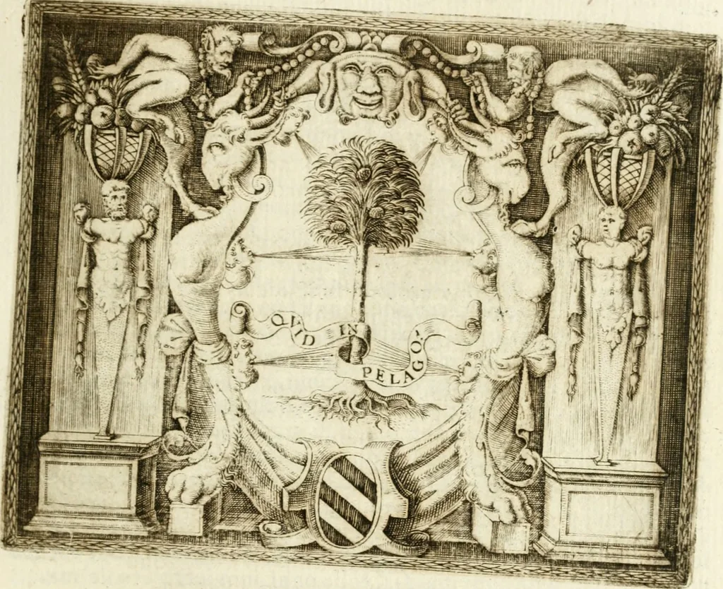 An illustration from Le imprese illvstri : con espositioni et discorsi, 1572, leaf 494
