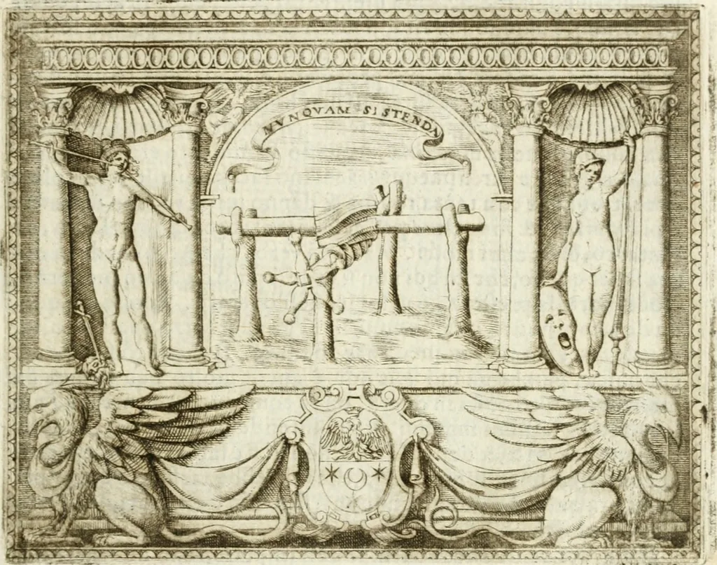 An illustration from Le imprese illvstri : con espositioni et discorsi, 1572, leaf 502