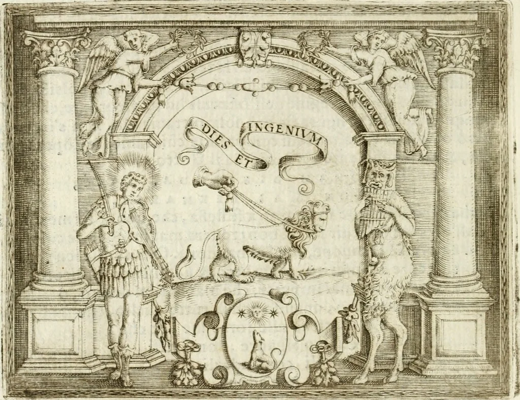 An illustration from Le imprese illvstri : con espositioni et discorsi, 1572, leaf 505