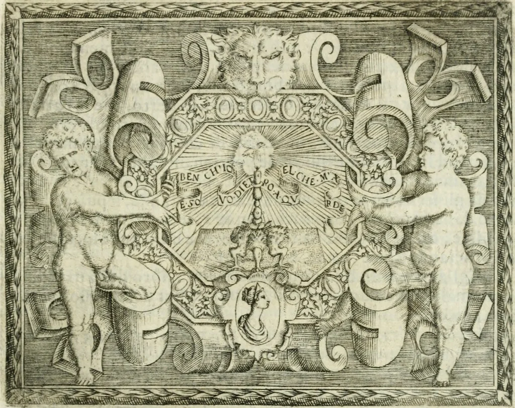 An illustration from Le imprese illvstri : con espositioni et discorsi, 1572, leaf 522