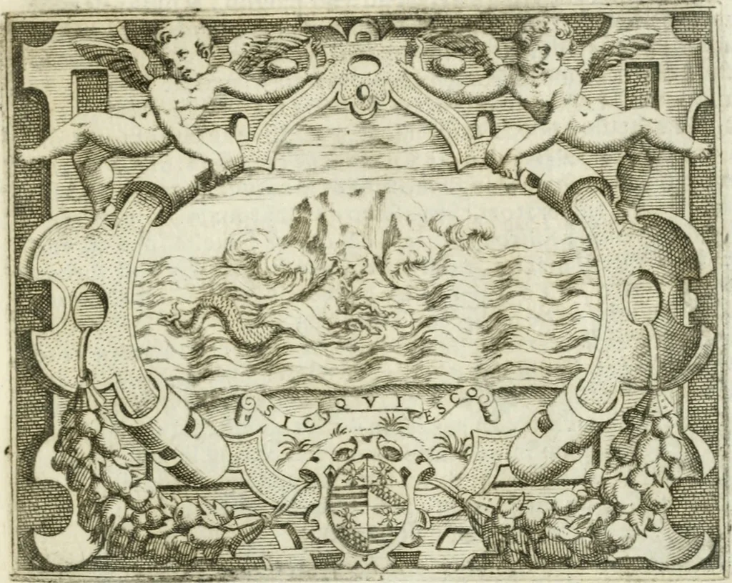 An illustration from Le imprese illvstri : con espositioni et discorsi, 1572, leaf 556
