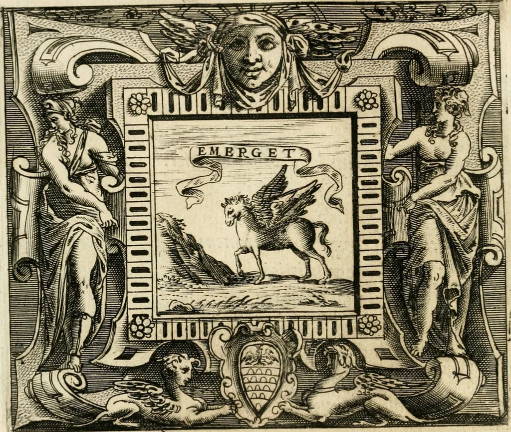 An illustration from Le imprese illvstri : con espositioni et discorsi, 1572, leaf 625
