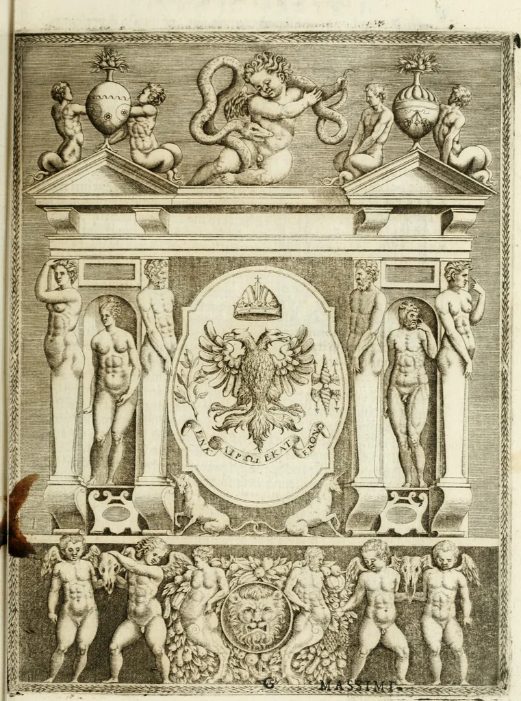 An illustration from Le imprese illvstri : con espositioni et discorsi, 1572, leaf 64