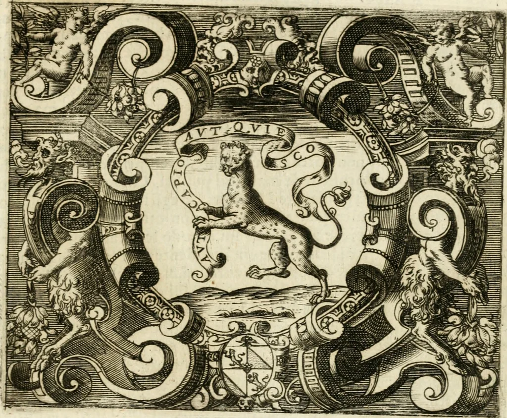 An illustration from Le imprese illvstri : con espositioni et discorsi, 1572, leaf 664