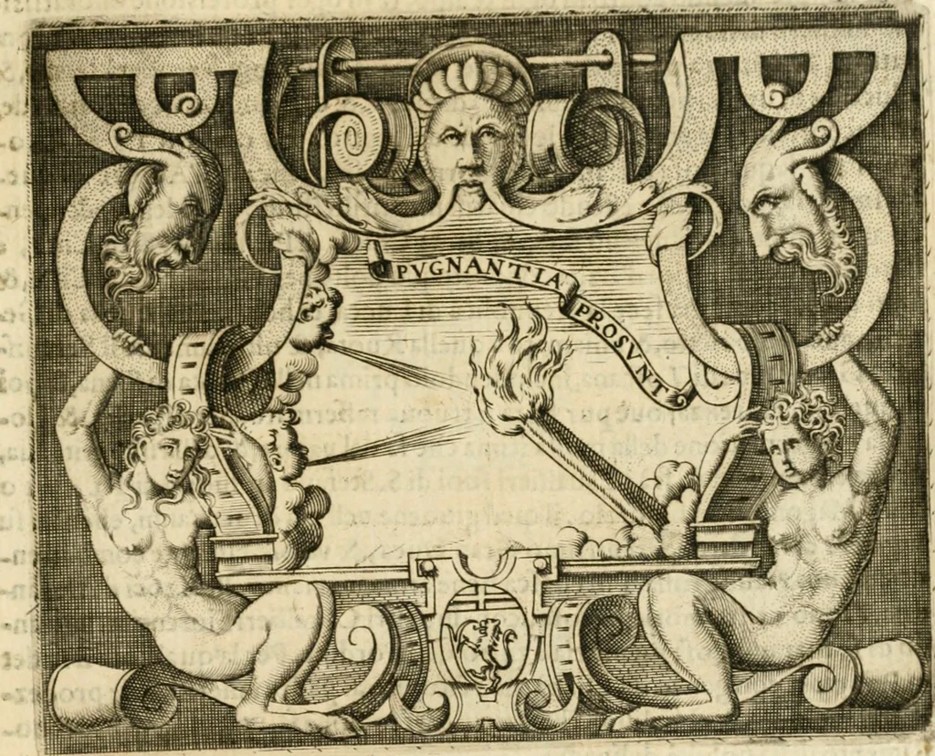 An illustration from Le imprese illvstri : con espositioni et discorsi, 1572, leaf 684