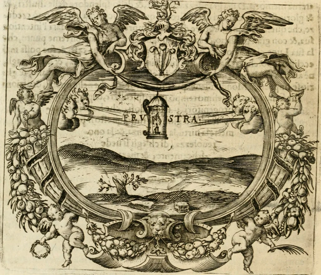 An illustration from Le imprese illvstri : con espositioni et discorsi, 1572, leaf 691