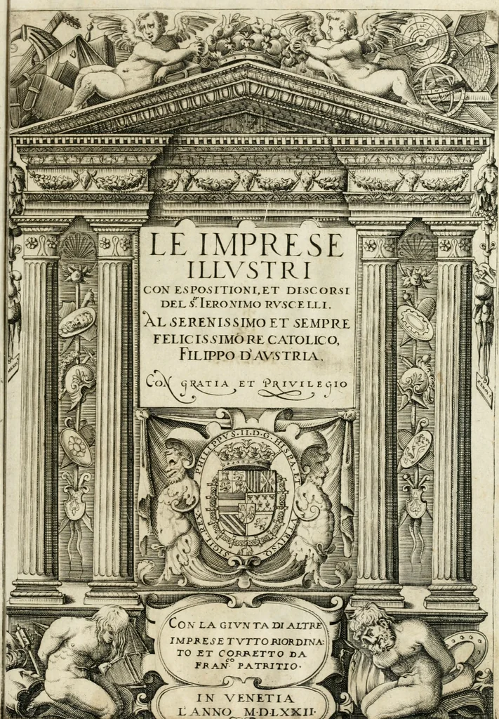 An illustration from Le imprese illvstri : con espositioni et discorsi, 1572, leaf 8