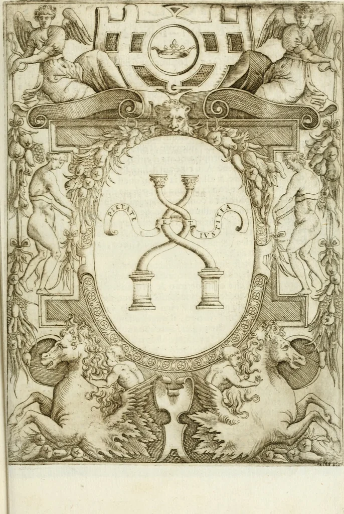 An illustration from Le imprese illvstri : con espositioni et discorsi, 1572, leaf 84