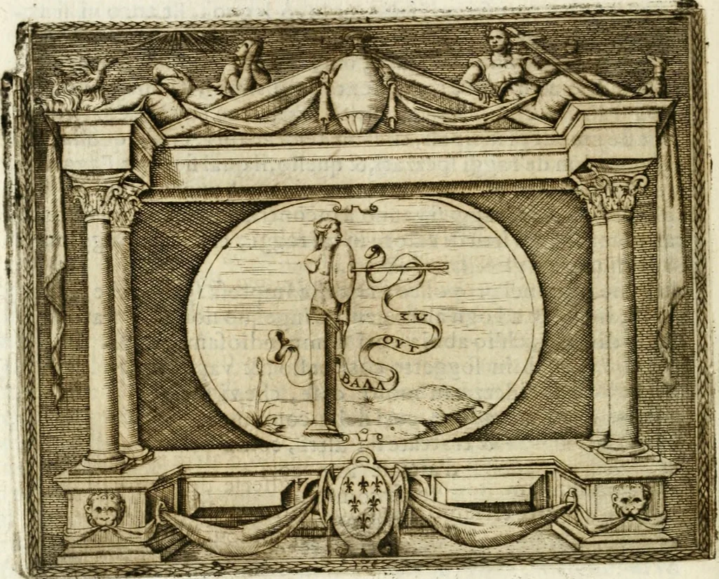 An illustration from Le imprese illvstri : con espositioni et discorsi, 1572, leaf 99