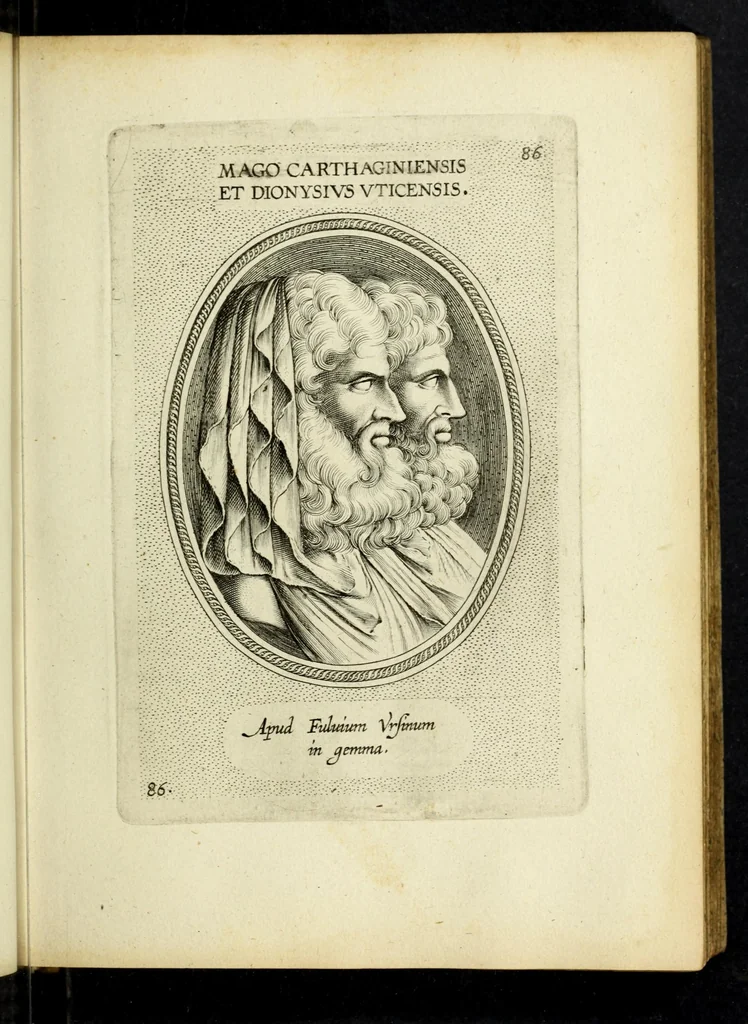 An illustration from Illvstrivm imagines, ex antiquis marmoribus, nomismatibus, et gemmis expressae: quæ exstant Romæ, maior pars apud Fulvium Vrsinvm : editio altera, aliquot imaginibus, et I. Fabri ad singulas commentario, auctior atque illustrior, 1598, leaf 187