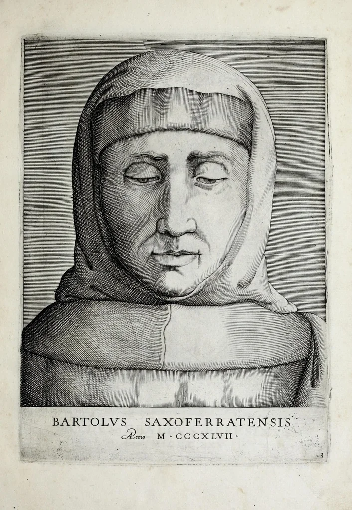 An illustration from Illvstrivm ivreconsvltorvm imagines : qvae inveniri potvervnt ad vivam effigiem expressae : ex musaeo Marci Mantuae Benauidij Patauini iureconsulti clarissimi, 1566, leaf 11