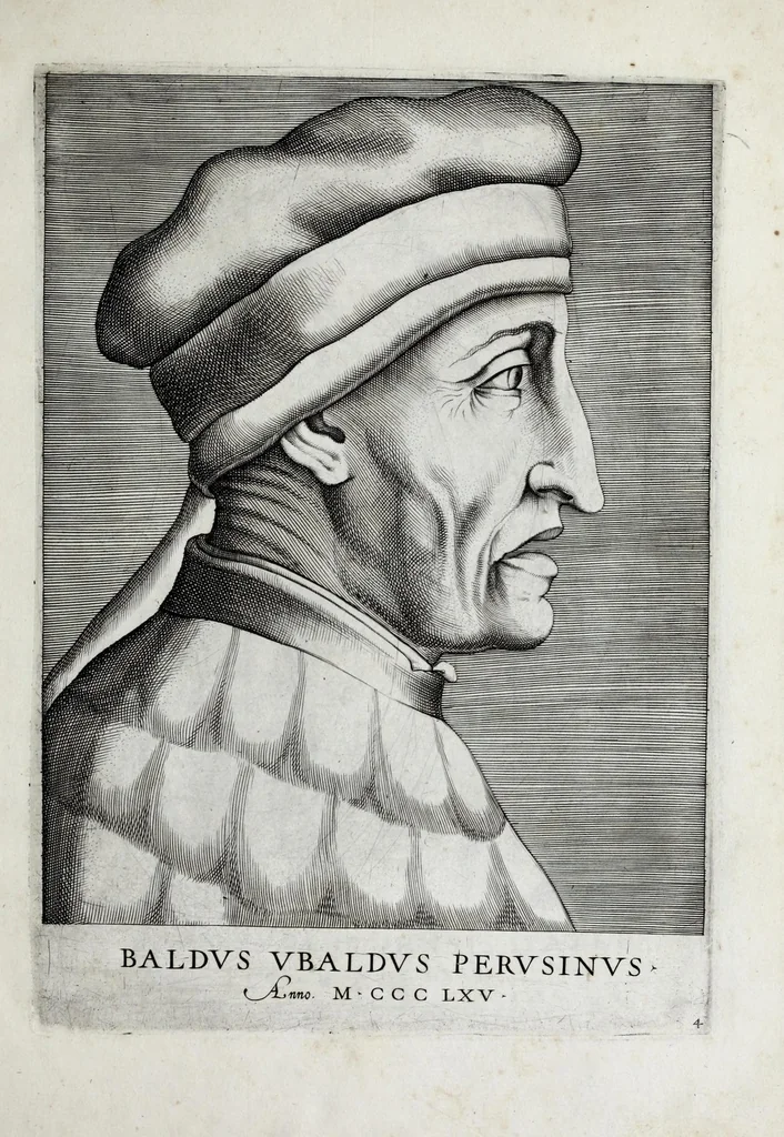 An illustration from Illvstrivm ivreconsvltorvm imagines : qvae inveniri potvervnt ad vivam effigiem expressae : ex musaeo Marci Mantuae Benauidij Patauini iureconsulti clarissimi, 1566, leaf 15