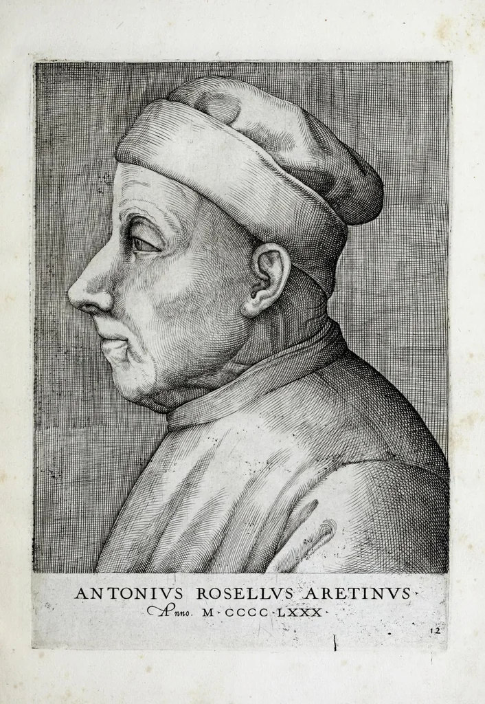 An illustration from Illvstrivm ivreconsvltorvm imagines : qvae inveniri potvervnt ad vivam effigiem expressae : ex musaeo Marci Mantuae Benauidij Patauini iureconsulti clarissimi, 1566, leaf 31
