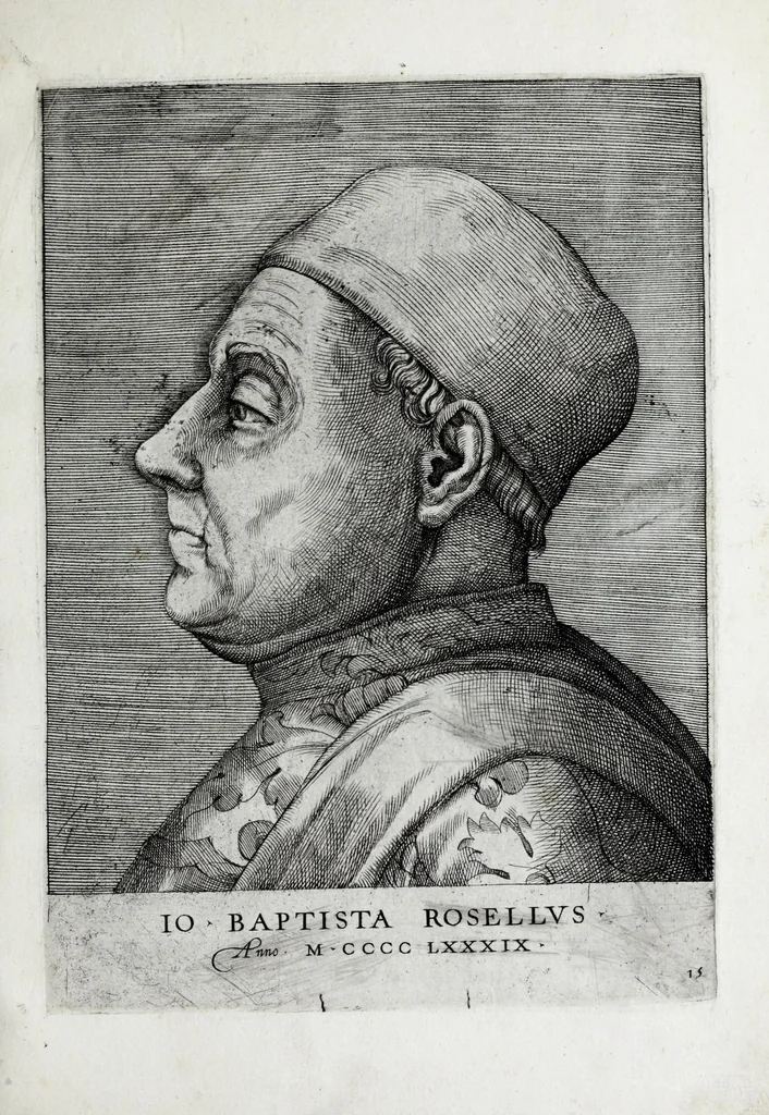 An illustration from Illvstrivm ivreconsvltorvm imagines : qvae inveniri potvervnt ad vivam effigiem expressae : ex musaeo Marci Mantuae Benauidij Patauini iureconsulti clarissimi, 1566, leaf 37