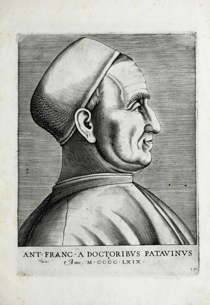 An illustration from Illvstrivm ivreconsvltorvm imagines : qvae inveniri potvervnt ad vivam effigiem expressae : ex musaeo Marci Mantuae Benauidij Patauini iureconsulti clarissimi, 1566, leaf 45