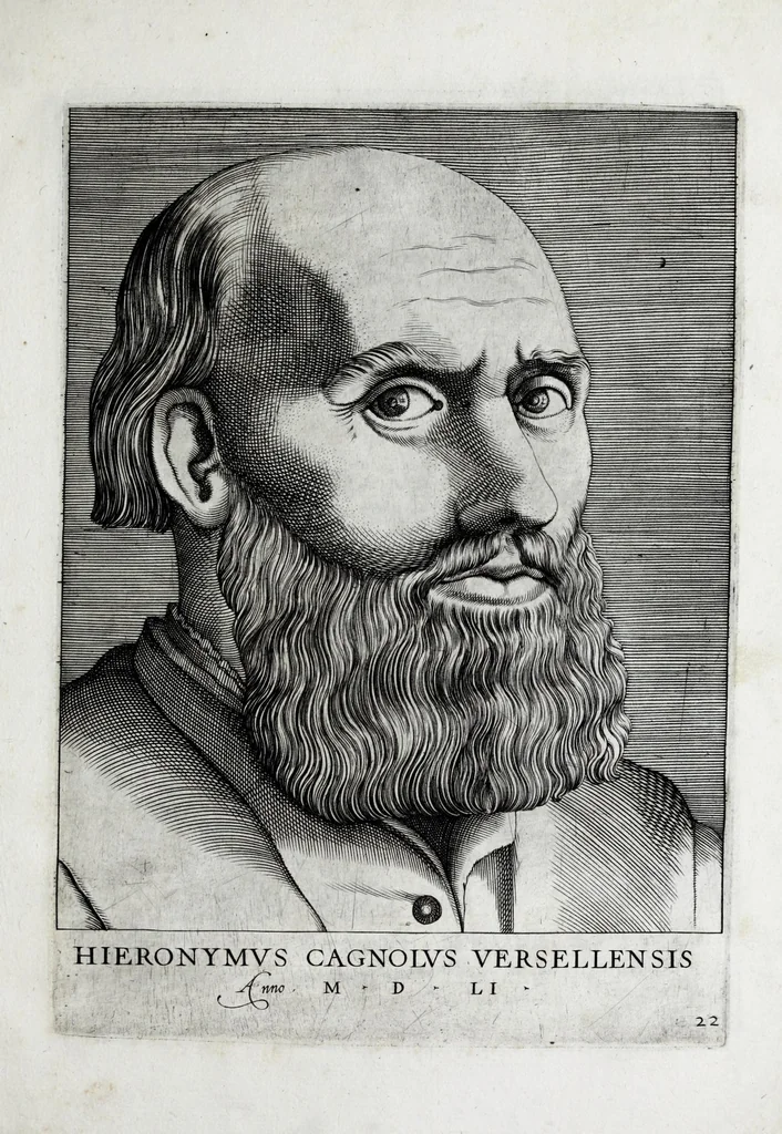 An illustration from Illvstrivm ivreconsvltorvm imagines : qvae inveniri potvervnt ad vivam effigiem expressae : ex musaeo Marci Mantuae Benauidij Patauini iureconsulti clarissimi, 1566, leaf 53