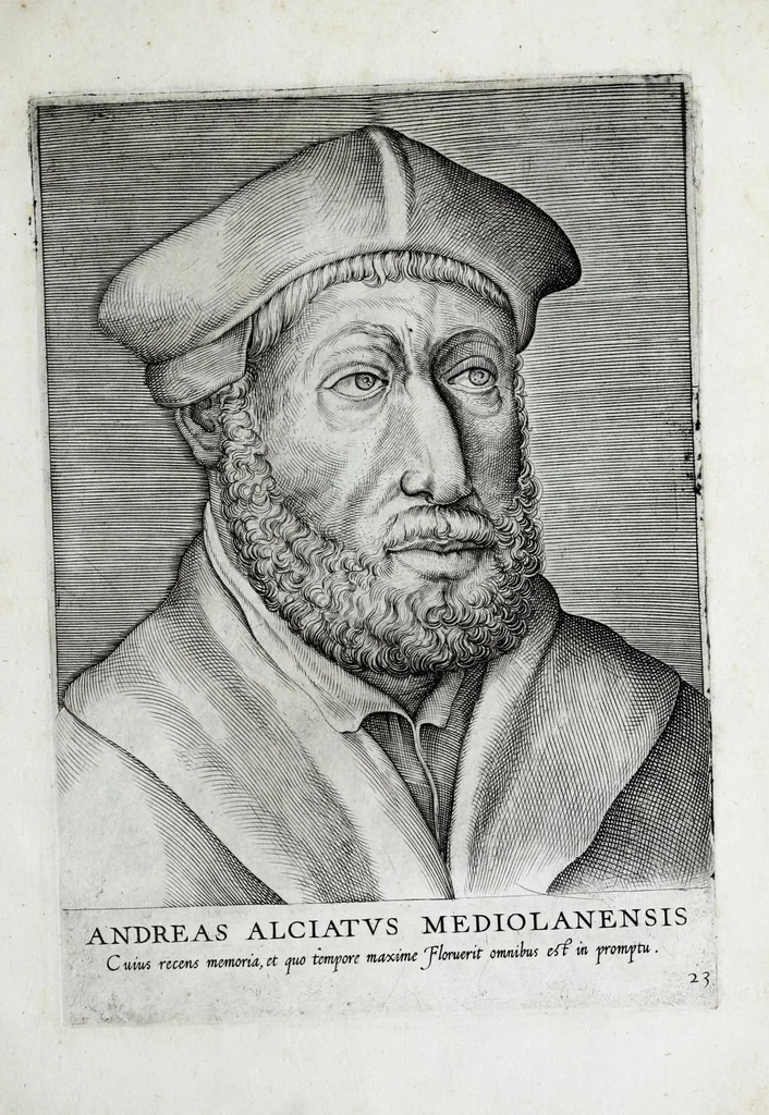 An illustration from Illvstrivm ivreconsvltorvm imagines : qvae inveniri potvervnt ad vivam effigiem expressae : ex musaeo Marci Mantuae Benauidij Patauini iureconsulti clarissimi, 1566, leaf 55