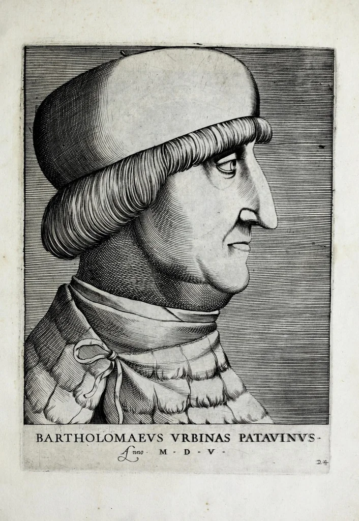 An illustration from Illvstrivm ivreconsvltorvm imagines : qvae inveniri potvervnt ad vivam effigiem expressae : ex musaeo Marci Mantuae Benauidij Patauini iureconsulti clarissimi, 1566, leaf 57