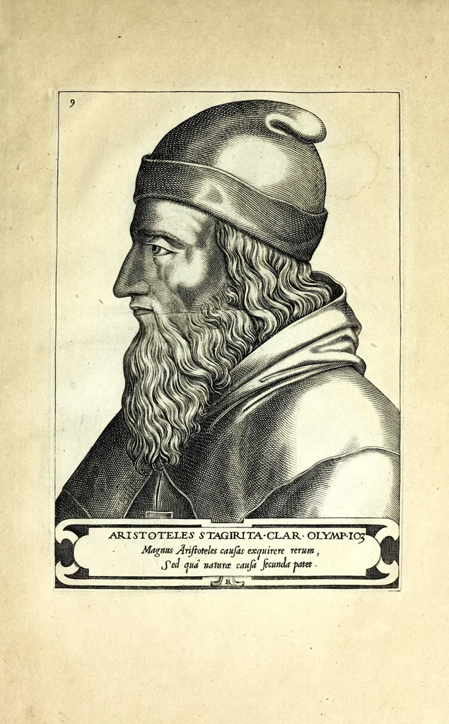 An illustration from Illvstrivm philosophorvm et poetarvm vetervm XII. effigies : ex antiquistum marmoreis tum aeneis signis ad viuum expressȩ & nũc primùm in lucem aeditae : opera Renati Boiuin .., 1566, leaf 27