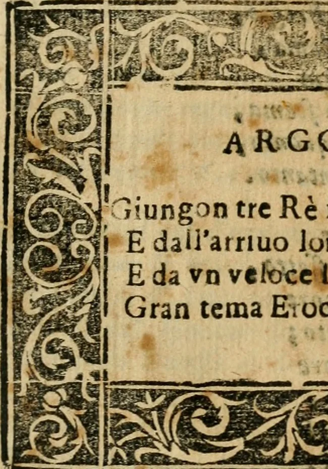 An illustration from Il martirio di Santa Cristina vergine ..., 1628, leaf 176
